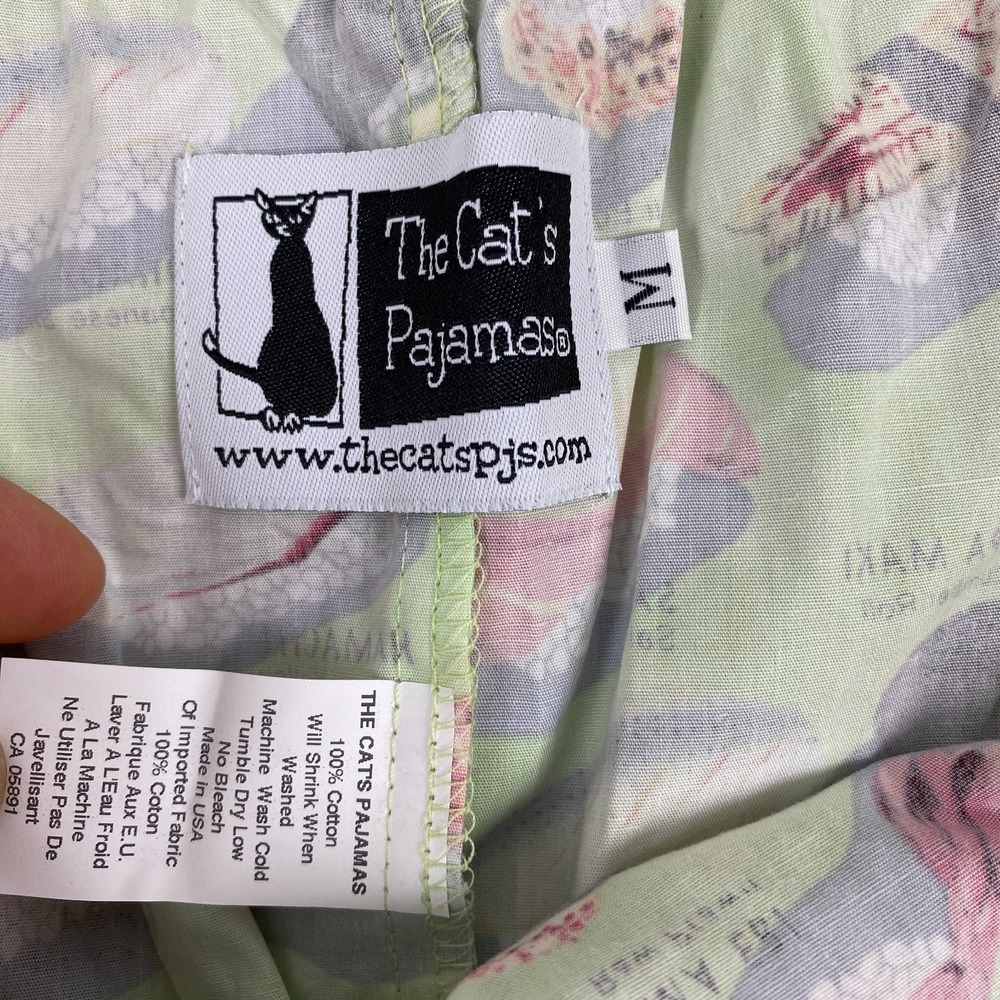 Vintage The Cats Pajamas Womens Sushi Print Pajama Set Medium NEW - Picture 14 of 16